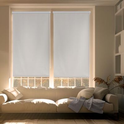 Blindecor uni BK Zeus "zonder gereedschap", rolgordijn, 100% ondoorzichtig, zilvergrijs, 52 x 180 cm Blindecor uni BK Zeus "zonder gereedschap", rolgordijn, 100% ondoorzichtig, zilvergrijs, 52 x 180 cm