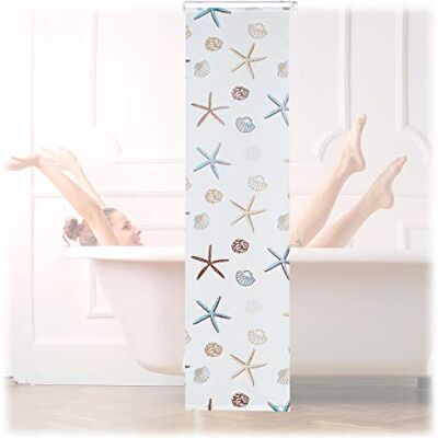 Relaxdays Ocean doucherolgordijn waterafstotend doucherolgordijn voor badkuip en douche, 60 x 240 cm, semi-transparant Relaxdays Ocean doucherolgordijn waterafstotend doucherolgordijn voor badkuip en douche, 60 x 240 cm, semi-transparant
