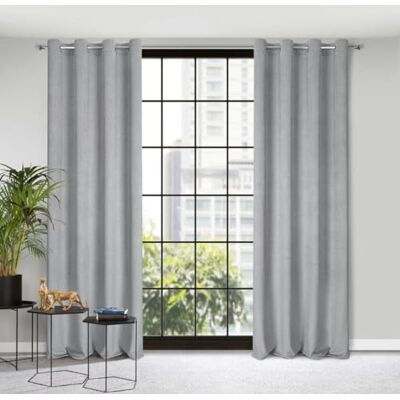 Eurofirany Eliza Gordijn, fluweel, met ringen, 1 stuk, bescherming tegen kou voor slaapkamer en woonkamer, balkondeur, 140 x 250 cm, zilver Eurofirany Eliza Gordijn, fluweel, met ringen, 1 stuk, bescherming tegen kou voor slaapkamer en woonkamer, balkondeur, 140 x 250 cm, zilver