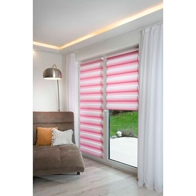 K-home ® Klemmfix Madrid dubbel rolgordijn zonder boren kleurverloop roze B 35 x H 150 cm K-home ® Klemmfix Madrid dubbel rolgordijn zonder boren kleurverloop roze B 35 x H 150 cm
