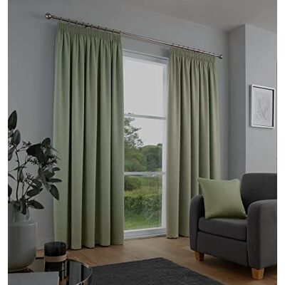 Fusion Set van 2 geplooide gordijnen saliegroen 229 x 229 cm (B x L) 100% katoen Plisségordijnen Thermische en geluiddichte verduisteringsgordijnen en gordijnen voor slaapkamer Lichtgroen Fusion Set van 2 geplooide gordijnen saliegroen 229 x 229 cm (B x L) 100% katoen Plisségordijnen Thermische en geluiddichte verduisteringsgordijnen en gordijnen voor slaapkamer Lichtgroen