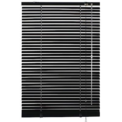 Gardinia Aluminium jaloezie, inkijkbescherming, lichtbescherming, verblindingsbescherming, wand- en plafondmontage, aluminium jaloezieën, zwart, 90 x 175 cm Gardinia Aluminium jaloezie, inkijkbescherming, lichtbescherming, verblindingsbescherming, wand- en plafondmontage, aluminium jaloezieën, zwart, 90 x 175 cm