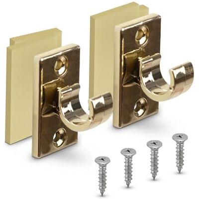 Bestlivings Set van 8 reservedragers voor gordijnroedes tot Ø 12 mm in goud (L 2,5 cm), dragers voor caféstangen, schijfstangen Bestlivings Set van 8 reservedragers voor gordijnroedes tot Ø 12 mm in goud (L 2,5 cm), dragers voor caféstangen, schijfstangen