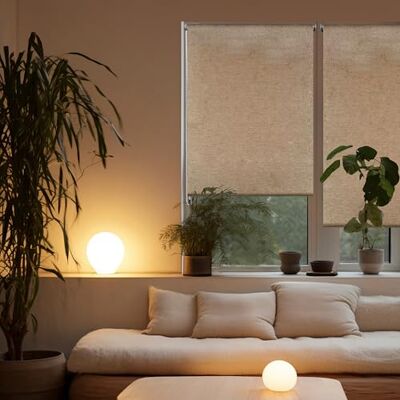 Blindecor Easyfix Rolgordijn zonder gereedschap, verduistering, linnen stof, 120 x 180 cm (breedte x hoogte), stofmaat 116 x 180 cm Blindecor Easyfix Rolgordijn zonder gereedschap, verduistering, linnen stof, 120 x 180 cm (breedte x hoogte), stofmaat 116 x 180 cm