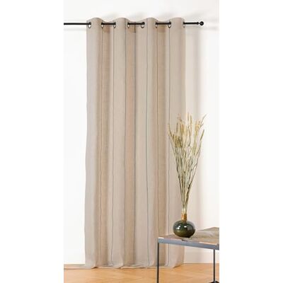 LINDER Gordijn met strepen – ogen kleur Canon de geweer – linnen en zwart – 145 x 260 cm – 71% polyester 29% linnen – geweven en geverfd in Frankrijk – Jeanne collectie LINDER Gordijn met strepen – ogen kleur Canon de geweer – linnen en zwart – 145 x 260 cm – 71% polyester 29% linnen – geweven en geverfd in Frankrijk – Jeanne collectie