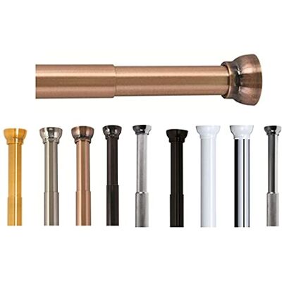 Spirella Gordijnroede voor douchegordijn of badkuip, uittrekbaar, zonder boren, aluminium, Kreta 125-220 cm, koper Spirella Gordijnroede voor douchegordijn of badkuip, uittrekbaar, zonder boren, aluminium, Kreta 125-220 cm, koper