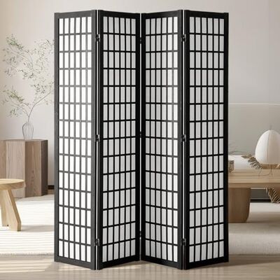 VEVOR 4 panelen opvouwbaar houten scherm voor privacy binnenshuis, draagbare decoratieve kamerscherm voor thuis, kantoor, restaurant, slaapkamer VEVOR 4 panelen opvouwbaar houten scherm voor privacy binnenshuis, draagbare decoratieve kamerscherm voor thuis, kantoor, restaurant, slaapkamer
