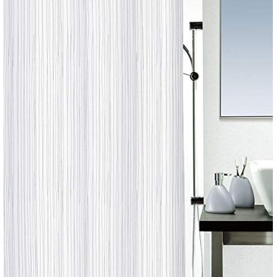 Spirella Douchegordijn, polyester, Raya, 180 x 200 cm, wit Spirella Douchegordijn, polyester, Raya, 180 x 200 cm, wit