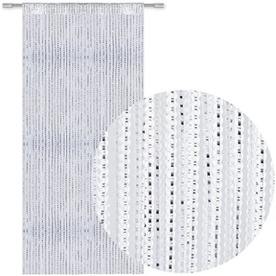Bestlivings Deurgordijn, draad, metallic look, met stangdoorvoer, zeer trendy, verkrijgbaar in vele keuzes, 90 x 200 cm, wit-sneeuwwit Bestlivings Deurgordijn, draad, metallic look, met stangdoorvoer, zeer trendy, verkrijgbaar in vele keuzes, 90 x 200 cm, wit-sneeuwwit