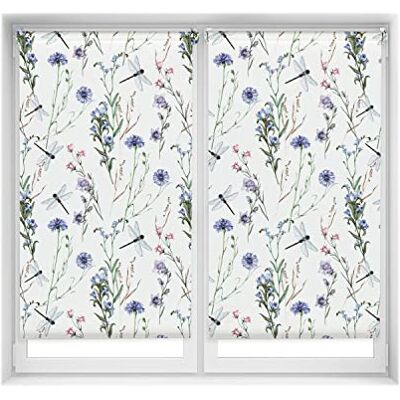 Blindecor Easy Pack 2 x thermisch rolgordijn zonder boren, bedrukte black-out digitale print Dragonfly 80 x 150 cm (b x h) stofmaat 77 x 145 cm, set van 2 thermische rolgordijnen Blindecor Easy Pack 2 x thermisch rolgordijn zonder boren, bedrukte black-out digitale print Dragonfly 80 x 150 cm (b x h) stofmaat 77 x 145 cm, set van 2 thermische rolgordijnen