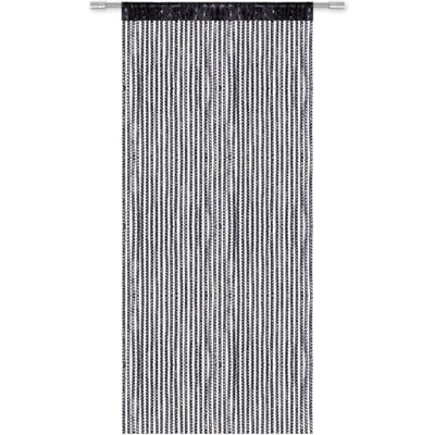 Bestlivings Deurgordijn, draad, metaaleffect, met stangdoorvoer, modieus en mooi, in vele kleuren, metaal, zwart, 90 x 200 cm Bestlivings Deurgordijn, draad, metaaleffect, met stangdoorvoer, modieus en mooi, in vele kleuren, metaal, zwart, 90 x 200 cm