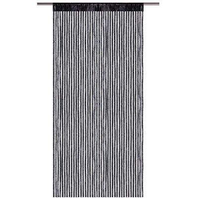 arsvita Draadgordijn, metallic look, deurgordijn, met stangdoorvoer, deurgordijn, 140 x 250 cm, zwart arsvita Draadgordijn, metallic look, deurgordijn, met stangdoorvoer, deurgordijn, 140 x 250 cm, zwart