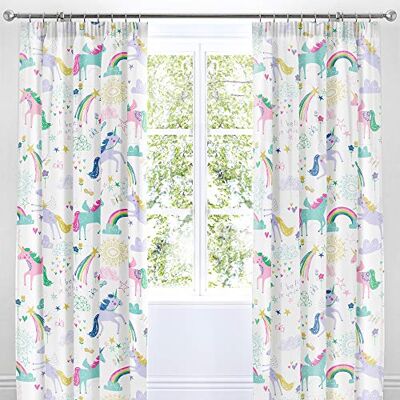 Bedlam Rainbow Unicorn geplooide gordijnen, meerkleurig, 168 x 183 cm (b x h) Bedlam Rainbow Unicorn geplooide gordijnen, meerkleurig, 168 x 183 cm (b x h)