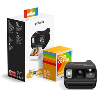 Polaroid Go Gen 3 Instant Camera Pack zwart + Go kleurenfilm (16 foto's) Polaroid Go Gen 3 Instant Camera Pack zwart + Go kleurenfilm (16 foto's)