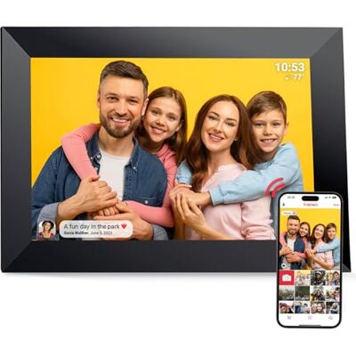 VESWWE FRAMEO Digitale Fotolijst, wifi, 10,1 inch, 1280 x 800 IPS, touchscreen, geïntegreerd geheugen, 32 GB, automatische rotatie, deel foto's en video's met de Frameo-app VESWWE FRAMEO Digitale Fotolijst, wifi, 10,1 inch, 1280 x 800 IPS, touchscreen, geïntegreerd geheugen, 32 GB, automatische rotatie, deel foto's en video's met de Frameo-app