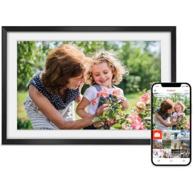 Eptusmey Digitale fotolijst: 32 GB ingebouwd Frameo WiFi digitale fotolijst met 10,1 inch HD touchscreen, foto's of video's op afstand verzenden, eenvoudige installatie, geweldig cadeau, klassiek zwart Eptusmey Digitale fotolijst: 32 GB ingebouwd Frameo WiFi digitale fotolijst met 10,1 inch HD touchscreen, foto's of video's op afstand verzenden, eenvoudige installatie, geweldig cadeau, klassiek zwart