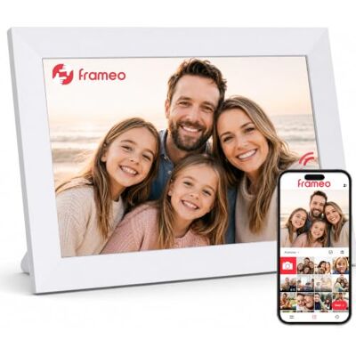 VESWWE Frameo Digitale fotolijst WiFi 10,1 inch 1280 x 800 IPS touchscreen geïntegreerd geheugen 32 GB automatische rotatie deel foto's en video's met de Frameo-app (wit) VESWWE Frameo Digitale fotolijst WiFi 10,1 inch 1280 x 800 IPS touchscreen geïntegreerd geheugen 32 GB automatische rotatie deel foto's en video's met de Frameo-app (wit)