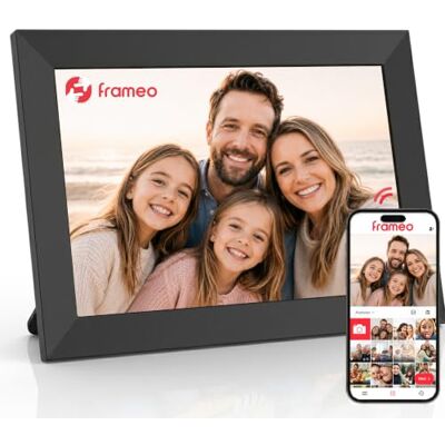 VESWWE Frameo Digitale fotolijst WiFi 10,1 inch 1280 x 800 IPS touchscreen geïntegreerd geheugen 32 GB automatische rotatie deel foto's en video's met de Frameo-app (zwart) VESWWE Frameo Digitale fotolijst WiFi 10,1 inch 1280 x 800 IPS touchscreen geïntegreerd geheugen 32 GB automatische rotatie deel foto's en video's met de Frameo-app (zwart)
