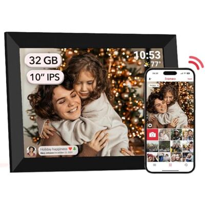 AKImart Frameo Digitale fotolijst WiFi 32 GB foto 10,1 inch 1280 x 800 IPS Smart Cloud LCD touchscreen direct delen via Moments AKImart Frameo Digitale fotolijst WiFi 32 GB foto 10,1 inch 1280 x 800 IPS Smart Cloud LCD touchscreen direct delen via Moments