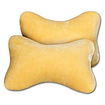 YMZ 2 stuks superzachte en warme kunstpluche kussens, geschikt voor de meeste auto's (beige) YMZ 2 stuks superzachte en warme kunstpluche kussens, geschikt voor de meeste auto's (beige)