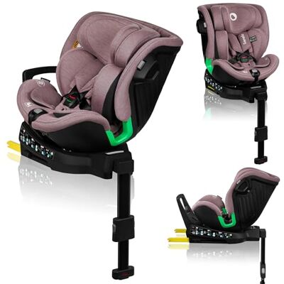 Lionelo Harmony i-Size Autostoel, 360° draaibaar (40-150 cm, groep 0/1/2/3) – Isofix & krachtbeen – riemwaarschuwing, hoofdsteun 12 niveaus, 5 verstelbare posities, ademend bamboeweefsel, roze Lionelo Harmony i-Size Autostoel, 360° draaibaar (40-150 cm, groep 0/1/2/3) – Isofix & krachtbeen – riemwaarschuwing, hoofdsteun 12 niveaus, 5 verstelbare posities, ademend bamboeweefsel, roze
