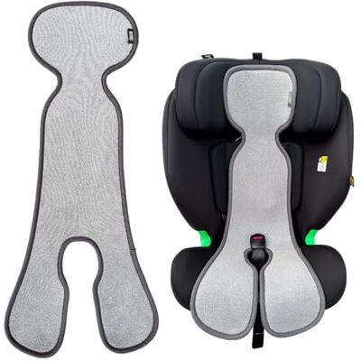 HECKBO Zomerstoelhoes voor kinderen, ademend, zweetafvoerend kussen voor autostoel en kinderwagen, geschikt voor groep 1 (3 en 5 punten), kussen voor meisjes en jongens, grijs HECKBO Zomerstoelhoes voor kinderen, ademend, zweetafvoerend kussen voor autostoel en kinderwagen, geschikt voor groep 1 (3 en 5 punten), kussen voor meisjes en jongens, grijs