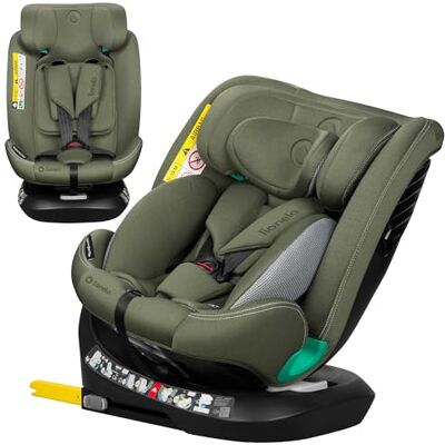 Lionelo Bastiaan One i-Size Autostoel, 360° draaibaar, voor baby's en kinderen, 40-150 cm, groep 0/1/2/3 ISOFIX & Top Tether, R129, hoofdsteun 13 posities, 5-punts riem, vormgeheugen, groen Lionelo Bastiaan One i-Size Autostoel, 360° draaibaar, voor baby's en kinderen, 40-150 cm, groep 0/1/2/3 ISOFIX & Top Tether, R129, hoofdsteun 13 posities, 5-punts riem, vormgeheugen, groen