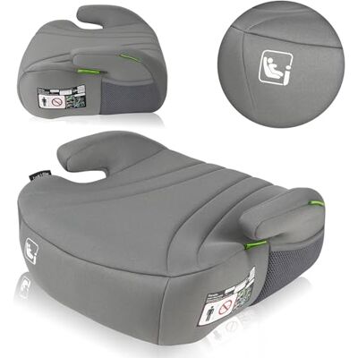 Lionelo Luuk i-Size Autoverhoger voor kinderen (groep 2/3, 6-12 jaar, 125-150 cm), licht, eenvoudige installatie met riem, ergonomisch met comfortabele armleuningen, afneembare hoes, wasbaar, grijs Lionelo Luuk i-Size Autoverhoger voor kinderen (groep 2/3, 6-12 jaar, 125-150 cm), licht, eenvoudige installatie met riem, ergonomisch met comfortabele armleuningen, afneembare hoes, wasbaar, grijs