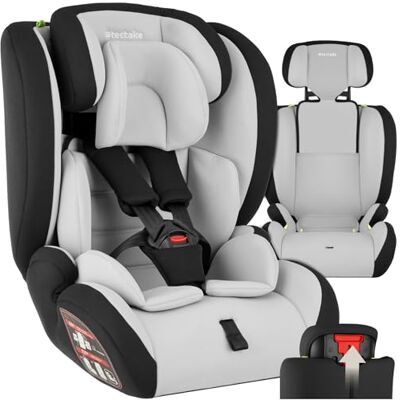 tectake Autostoel Kinderzitje met zijbescherming 5-punts autostoel met gordel stoelverhoging Veiligheidszitje Verwijderbaar verkleinkussen Max 36 kg Isofix-vrij Lichtgrijs tectake Autostoel Kinderzitje met zijbescherming 5-punts autostoel met gordel stoelverhoging Veiligheidszitje Verwijderbaar verkleinkussen Max 36 kg Isofix-vrij Lichtgrijs