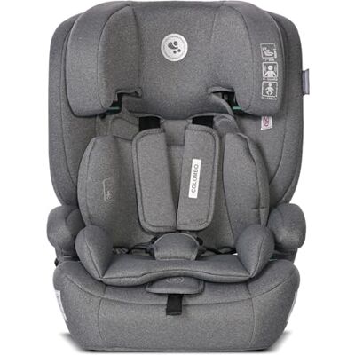 Lorelli Colombo i-Size Autostoel voor kinderen van 76 tot 150 cm, babyzitje, autostoel, verstelbare hoofdsteun, 5-punts veiligheidsgordel, grijs Lorelli Colombo i-Size Autostoel voor kinderen van 76 tot 150 cm, babyzitje, autostoel, verstelbare hoofdsteun, 5-punts veiligheidsgordel, grijs