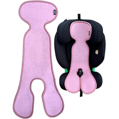 HECKBO Zomerstoelhoes voor kinderen, zweetafvoerend kussen voor autostoel en kinderwagen, geschikt voor 3- en 5-punts gordel, groep 1, roze HECKBO Zomerstoelhoes voor kinderen, zweetafvoerend kussen voor autostoel en kinderwagen, geschikt voor 3- en 5-punts gordel, groep 1, roze
