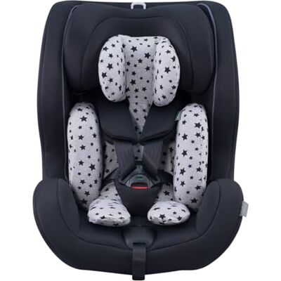 JYOKO Kids katoenen hoes voor autostoelverkleiner, compatibel met Recaro Salia 125 (Black Star) JYOKO Kids katoenen hoes voor autostoelverkleiner, compatibel met Recaro Salia 125 (Black Star)