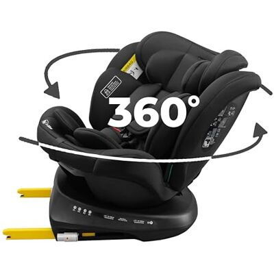 KidsZone Isofix Autostoel voor baby's, 0 tot 36 kg, 360 graden draaibaar, 40-150 cm, i-Size, 9 hoofdsteunposities, 5 kantelposities, 5-punts gordel KidsZone Isofix Autostoel voor baby's, 0 tot 36 kg, 360 graden draaibaar, 40-150 cm, i-Size, 9 hoofdsteunposities, 5 kantelposities, 5-punts gordel