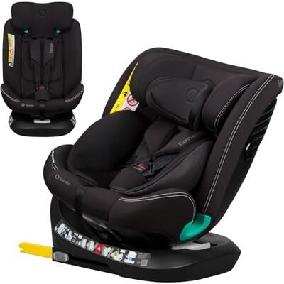Lionelo Bastiaan One i-Size Autostoel, 360° draaibaar, voor baby's en kinderen, 40-150 cm, groep 0/1/2/3 ISOFIX & Top Tether, R129, hoofdsteun 13 posities, 5-punts riem, vormgeheugen, zwart Lionelo Bastiaan One i-Size Autostoel, 360° draaibaar, voor baby's en kinderen, 40-150 cm, groep 0/1/2/3 ISOFIX & Top Tether, R129, hoofdsteun 13 posities, 5-punts riem, vormgeheugen, zwart