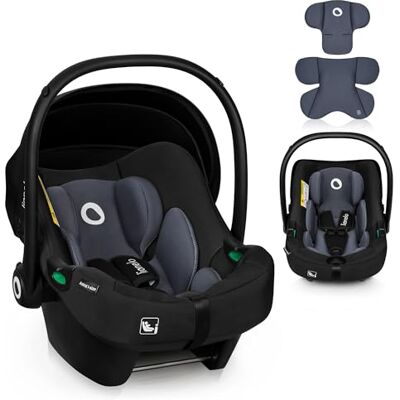Lionelo Astrid i-Size Autostoel voor baby's (40-87 cm, 0-13 kg), ADAC gecertificeerd, R129, zijdelingse bescherming, verstelbare hoofdsteun, traagschuim, afneembare hoes, compatibel met ISOFIX-basis, zwart/grijs Lionelo Astrid i-Size Autostoel voor baby's (40-87 cm, 0-13 kg), ADAC gecertificeerd, R129, zijdelingse bescherming, verstelbare hoofdsteun, traagschuim, afneembare hoes, compatibel met ISOFIX-basis, zwart/grijs