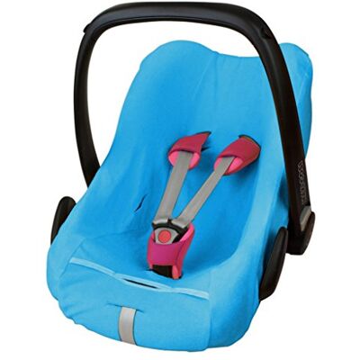 ByBoom ® Badstof-zomerhoes, universele hoes voor babyzitjes, autostoelen, bijv. voor Maxi-Cosi CabrioFix, Pebble, City SPS, kleur: blauw ByBoom ® Badstof-zomerhoes, universele hoes voor babyzitjes, autostoelen, bijv. voor Maxi-Cosi CabrioFix, Pebble, City SPS, kleur: blauw