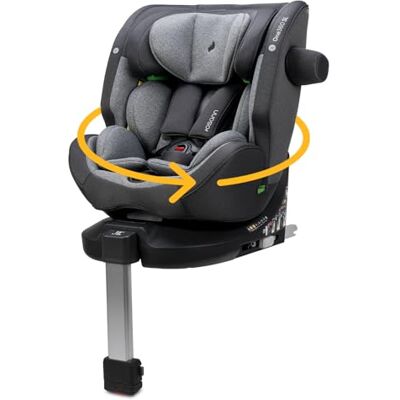 Osann One360 SL i-Size Autostoel, 360 graden draaibaar, met Isofix + voet van 40-150 cm, reboarder babyautostoel, Universe Grey Osann One360 SL i-Size Autostoel, 360 graden draaibaar, met Isofix + voet van 40-150 cm, reboarder babyautostoel, Universe Grey
