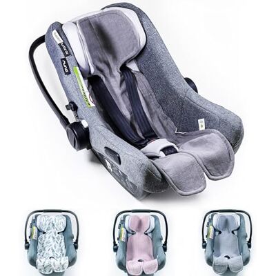 BABEES Ademend zitkussen voor kinderautostoel, zweetafstotend, universeel, groep 0+ (0-13 kg), groep I (9-18 kg), 100% linnen, grijs BABEES Ademend zitkussen voor kinderautostoel, zweetafstotend, universeel, groep 0+ (0-13 kg), groep I (9-18 kg), 100% linnen, grijs