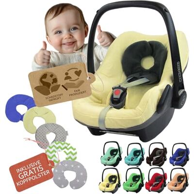 BambiniWelt by Rafael K. Zomerhoes voor babykuip, compatibel met Maxicosi Pebble & Pebble Plus, ademende beschermhoes van zacht katoen, met veiligheidsgordelsleuven, reservehoes voor babyzitje, wasbaar BambiniWelt by Rafael K. Zomerhoes voor babykuip, compatibel met Maxicosi Pebble & Pebble Plus, ademende beschermhoes van zacht katoen, met veiligheidsgordelsleuven, reservehoes voor babyzitje, wasbaar