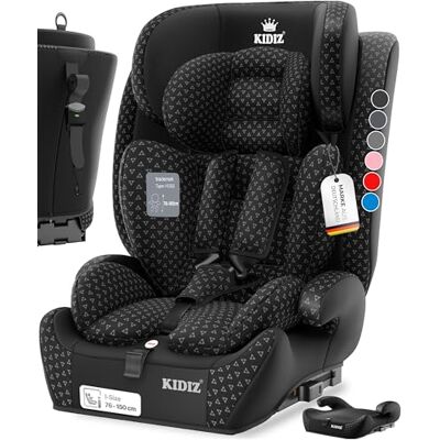 KIDIZ ® Isofix i-Size R129 kinderautostoel van 100-150 cm tot 12 jaar, groep 1/2/3, autostoel groeit met de taille, 5-punts gordel, in hoogte verstelbare hoofdsteun, verhoging KIDIZ ® Isofix i-Size R129 kinderautostoel van 100-150 cm tot 12 jaar, groep 1/2/3, autostoel groeit met de taille, 5-punts gordel, in hoogte verstelbare hoofdsteun, verhoging