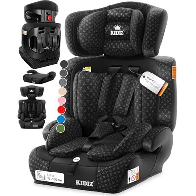 KIDIZ ® i-Size R129 Autostoel 100-150 cm tot 12 jaar Kinderautostoel groep 1/2/3 zonder Isofix, groot kinderzitje, 5-punts gordel, in hoogte verstelbare hoofdsteun, autostoelverhoger, zwart KIDIZ ® i-Size R129 Autostoel 100-150 cm tot 12 jaar Kinderautostoel groep 1/2/3 zonder Isofix, groot kinderzitje, 5-punts gordel, in hoogte verstelbare hoofdsteun, autostoelverhoger, zwart