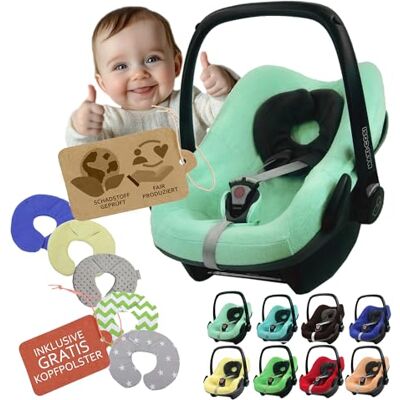 BambiniWelt by Rafael K. Zomerhoes voor babykuip, compatibel met Maxicosi Pebble & Pebble Plus, ademende beschermhoes van zacht katoen, met veiligheidsgordelsleuven, reservehoes voor babyzitje, wasbaar BambiniWelt by Rafael K. Zomerhoes voor babykuip, compatibel met Maxicosi Pebble & Pebble Plus, ademende beschermhoes van zacht katoen, met veiligheidsgordelsleuven, reservehoes voor babyzitje, wasbaar