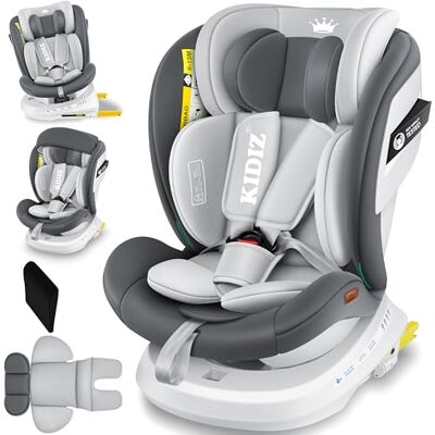 KIDIZ ® Isofix Top Tether autostoel voor baby‘s en kinderen, 360° draaibaar, groep 0/1/2/3, vanaf de geboorte, 0-36 kg, met zonneklep, antraciet KIDIZ ® Isofix Top Tether autostoel voor baby‘s en kinderen, 360° draaibaar, groep 0/1/2/3, vanaf de geboorte, 0-36 kg, met zonneklep, antraciet