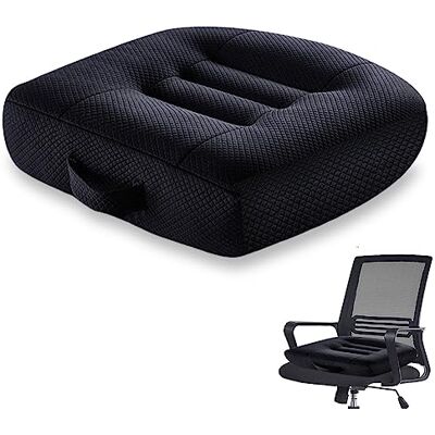 Aicharynic Stoelverhoging autostoelkussen: 40 x 40 cm, ergonomisch orthopedisch kussen, extra groot stoelkussen voor bureaustoel, auto, rolstoelkussen of verhoging voor Aicharynic Stoelverhoging autostoelkussen: 40 x 40 cm, ergonomisch orthopedisch kussen, extra groot stoelkussen voor bureaustoel, auto, rolstoelkussen of verhoging voor
