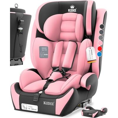 KIDIZ ® Kinderautostoel met Isofix i-Size R129 100-150 cm tot 12 jaar, autostoel groep 1/2/3, verstelbaar kinderzitje, 5-punts gordel en verstelbare hoofdsteun in KIDIZ ® Kinderautostoel met Isofix i-Size R129 100-150 cm tot 12 jaar, autostoel groep 1/2/3, verstelbaar kinderzitje, 5-punts gordel en verstelbare hoofdsteun in