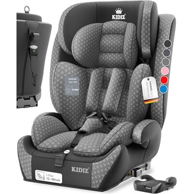 KIDIZ ® Isofix i-Size R129 kinderautostoel van 100-150 cm tot 12 jaar, groep 1/2/3, autostoel groeit met de taille, 5-punts gordel, in hoogte verstelbare hoofdsteun, verhoging KIDIZ ® Isofix i-Size R129 kinderautostoel van 100-150 cm tot 12 jaar, groep 1/2/3, autostoel groeit met de taille, 5-punts gordel, in hoogte verstelbare hoofdsteun, verhoging