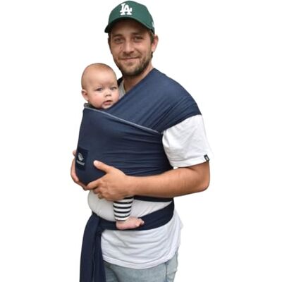 Manduca Sling > < elastische draagdoek/babydraagzak met GOTS-certificaat, 100% biologisch katoen, voor baby's en pasgeborenen vanaf de geboorte (3,5-15 kg) (eenkleurig effen, marineblauw) Manduca Sling > < elastische draagdoek/babydraagzak met GOTS-certificaat, 100% biologisch katoen, voor baby's en pasgeborenen vanaf de geboorte (3,5-15 kg) (eenkleurig effen, marineblauw)