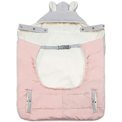 SONARIN Beschermhoes voor alle seizoenen, geschikt voor elke babydrager, winddicht, waterdicht, winterhoes (roze) SONARIN Beschermhoes voor alle seizoenen, geschikt voor elke babydrager, winddicht, waterdicht, winterhoes (roze)