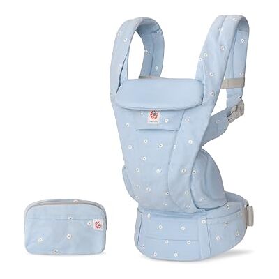 Ergobaby Omni Deluxe All-in-One babydrager met 4 posities, 20 kg, reissysteem, bloemen sereen blauw Ergobaby Omni Deluxe All-in-One babydrager met 4 posities, 20 kg, reissysteem, bloemen sereen blauw