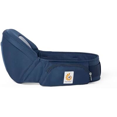 Ergobaby Lift Hip Seat Babydrager met buikzitje voor baby's en peuters vanaf 6 maanden (7,7 kg tot 20,4 kg), nachtblauw Ergobaby Lift Hip Seat Babydrager met buikzitje voor baby's en peuters vanaf 6 maanden (7,7 kg tot 20,4 kg), nachtblauw